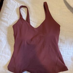 Lululemon align waist length tank size 4 mauve rose